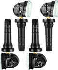 TPMS Sensor Replacement 4 Pack 315MHz For Chevy Silverado 2007-2016 Express 1500 2500 3500 2008-2022, GMC Sierra And Terrain 2007-2016, Buick Saab Spark Tahoe Suburban Traverse 2007-2020, 13598771 13586335, four black sensors