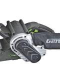 Single Lever Belt Sander 3 Inch By 21 Inch Variable Speed With Quick Change Belt Adjustable Front Handle Dust Collection Bag Grey