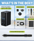 Ultra Compact Mini Bike Pump With Gauge 120 PSI Electric Bike Pump For Presta And Schrader Valves Portable Air Pump accessories overview