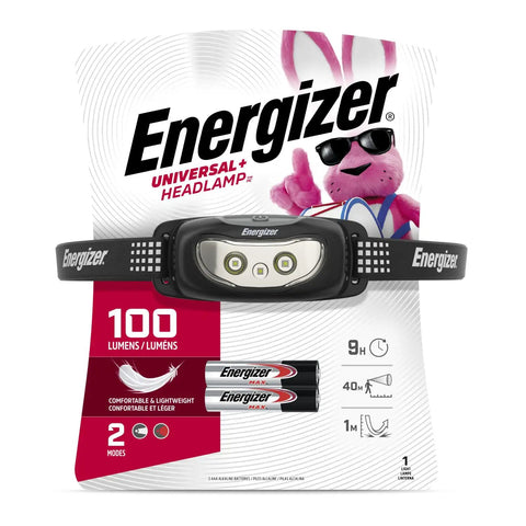 Two Pack Universal LED Headlamps With Batteries Included for outdoors camping hiking and emergency use ultra bright hands free light