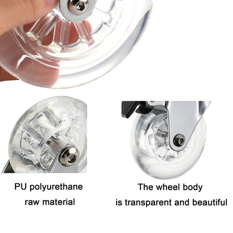 Heavy Duty Caster Wheels With Brakes For Furniture And Workbenches Top Plate Swivel Casters Polyurethane Tread close-up