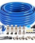 Heavy Duty 3/4 Inch Shop Air Line Kit With 100, 200, And 300 Foot Runs featuring HDPE aluminum piping components and accessories.