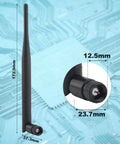Omni Directional 1.2GHz SMA Male Antenna 3 Dbi High Gain Portable Antenna for FPV Drones, shown with size dimensions.