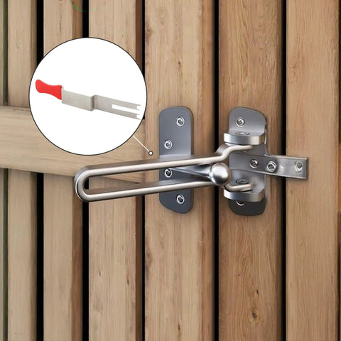 Built Tough Stainless Steel Emergency Access Tool Featuring Universal Door Unlock Design And Non Slip Rubber Grip Sleeve for door access.