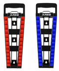 Gotta Keep Your Shop Super Tidy With This Heavy Duty 2 Piece Wrench Holder Rack Set Featuring Slam Lock Grips For SAE And Metric Tools Wall Mount Garage Organizers, showing red and blue holders.