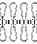 40LB Magnetic Hooks With Carabiner 8-Pack Ultra Strong Camping Tent Hooks For Lanterns And Gear, Sunshade Clips, No Holes Or Grommets Required