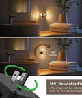 LED Night Light 2-Pack Dimmable Wall Plug Night Lights With Remote Control RGB Color Changing LEDs in bathroom setting