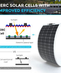 PERC solar cells diagram with Flexible 200W 12V Solar Panel For Boats RVs Campers And Rigs High Efficiency 22 Percent