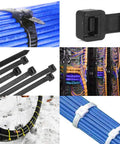 Heavy Duty 26 Inch Cable Zip Ties Nylon Wire Ties With 175 Pound Tensile Strength For Indoor And Outdoor Use UV Resistant Black And White 40 Pack Built To Handle Tough Bundling And DIY Cable Management In Home And Garage