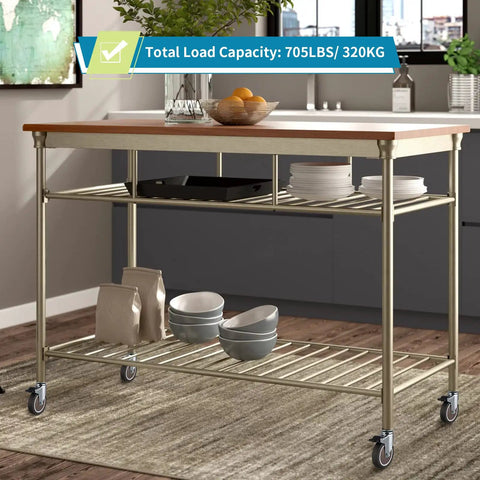 Rock Solid 4 Inch Expanding Stem Casters Delivering Ghost Quiet Tpe Roll With Lock Brakes For No Sweat Setup On Commercial Kitchen Prep Tables And Workbenches Fits Classic Round Tubes Handling 705 Pounds Per Caster Pack Of 4 on a kitchen prep table showing load capacity.