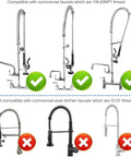 44 Inch Stainless Steel Pre Rinse Sprayer Hose Replacement Kit For Pro Grade Commercial Kitchen Sink Faucets Compatible Guide