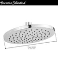 Studio S 8 Inch Rain Showerhead 2.5 Gpm Polished Chrome With Brass Construction Easy Clean Nozzles Pressure Compensating Flow Control Large Diameter Rain Experience Shower Arm Not Included