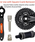 Crank Puller Tool Set For Bikes With Allen Wrench Square Crank Remover Kit Compatible With ISIS Drive And Octalink components