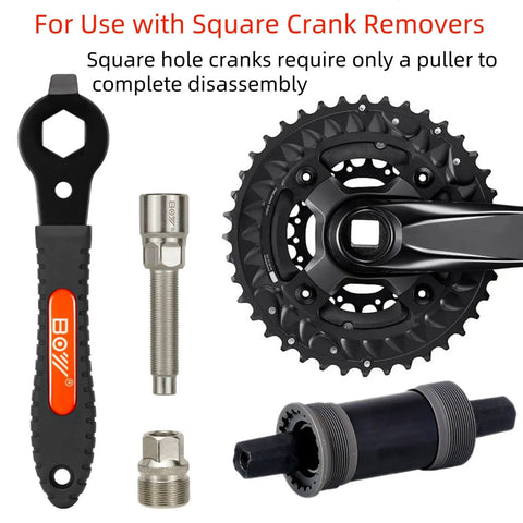 Crank Puller Tool Set For Bikes With Allen Wrench Square Crank Remover Kit Compatible With ISIS Drive And Octalink components