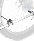 Bike Derailleur Hanger Alignment Tool For 20 To 29 Inch Wheels, 304 Stainless Steel Wheel Alignment Gauge demonstrating use.