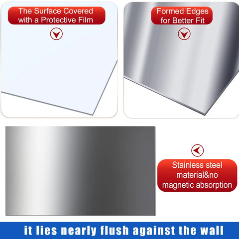 Four 304 stainless steel sheets, 12 x 6 x 0.018 in, non-magnetic, for crafting and kitchen DIY