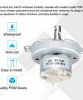 Slow Speed 12V DC Brushed Gear Motor JS50T with D Shaft 20 RPM CW CCW visible with waterproof and anti-rust features
