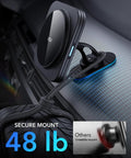 Secure Mount MagSafe Car Mount Charger With 15W Wireless Charging For Air Vent Dashboard Phone Holder For iPhone and Galaxy