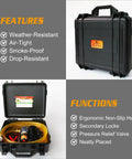 No Sweat 12V 75W Electric Gas Fuel Transfer Pump Set Workhorse Grade features tough black case and organized components.