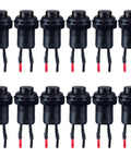 12 Pack 12Mm Latching Push Button Switches Plug And Play SPST On Off Normally Open Pre Wired Dual Voltage 120V 3A And 250V 1.5A