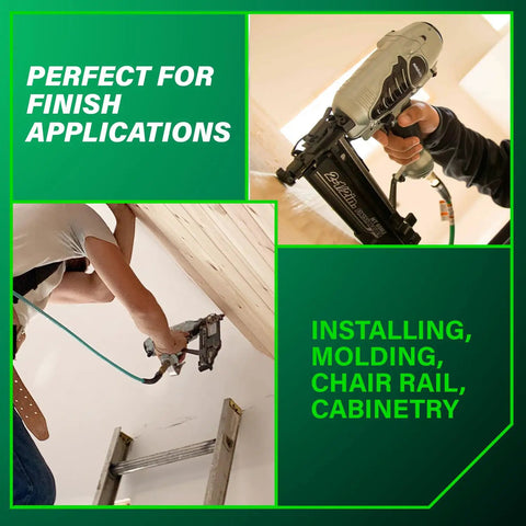Finish Nailer With Air Duster For Molding And Cabinetry, Lightweight 3.7 Lb 16 Gauge Pneumatic Nail Gun, NT65M2S in use