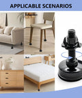 Heavy Duty Adjustable Furniture Levelers Set Of 4 With T Nuts And Non Slip Pads for sofas, chairs, cabinets, and beds