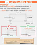 Installation guide for 16 inch Bottom Mount Soft Close Drawer Slides Full Extension Concealed Rails For Frameless Cabinets, 100 lb load