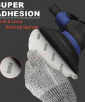 Close-up of Pro Grade 6 Inch Foam Sanding Discs 15 Pack 3000 Grit Hook And Loop Wet Dry Sandpaper on orbital sander.