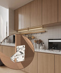 2 Pack Tip Out Tray Hinges For Kitchen Sink And Bathroom Cabinets, nickel plated steel, installed in wooden kitchen cabinet