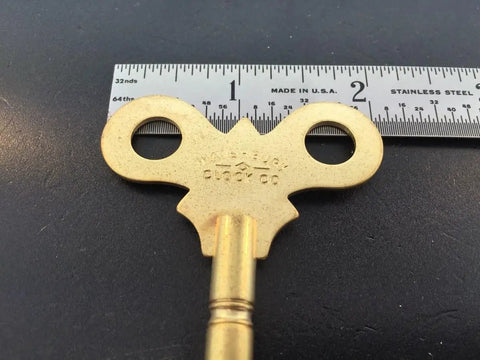 Antique Clock Key N6 Replacement Part Three Point Six Millimeter Solid Brass DIY Clock Assembly Kit with ruler scale