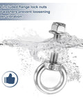 M8 X 100mm Shoulder Eye Bolt Set In 304 Stainless Steel With Lifting Ring Threaded Eye Bolt submerged in water, text description.