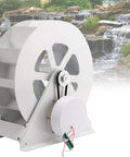 Outdoor Hydroelectric Water Wheel Generator With Quiet Belt Drive, 50W To 100W Turbine Power For Ponds Streams Rivers Canals