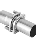 Stainless Steel Flange Repair Pipe Kit With Spring For Fast Leak Seal And Quick Install Universal Fit For 2.75 Inch Tubing, showing durable heavy-duty design.