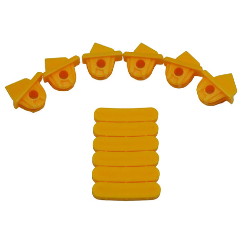 Front Upper Nylon Insert For Tire Changer Duck Head Mount Demount Tool, Rim Edge Protector And Plastic Guard, 6 Pack, Tire Machine Accessory