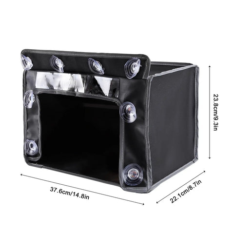 Tough As Nails EV Charger Port Cover 600D Oxford Cloth Waterproof Rain Shield, measuring 37.6x22.1x23.8 cm.