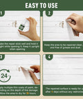White Touch Up Paint Pen For Wood Furniture Makeover Featuring Quick Dry Formula And Precision Brush Easy As Pie scratched surface fix steps.