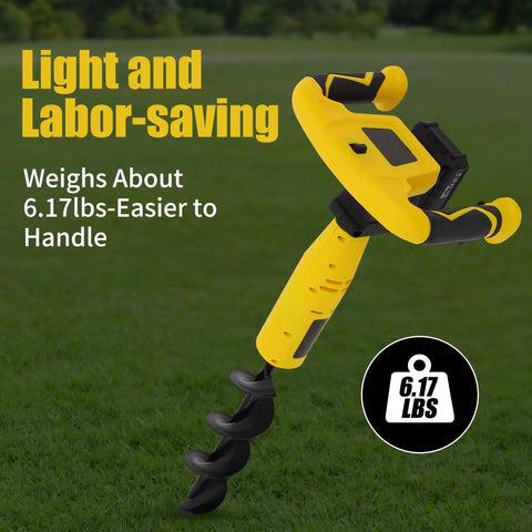 Cordless Post Hole Digger With Battery And Charger Beast Mode Power 350W Earth Auger 30X8 CM Lightweight Design 6.17 lbs