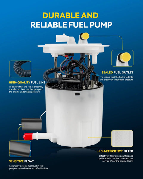 Electric Fuel Pump Assembly Replacement Kit For Jeep Grand Cherokee And Dodge Durango Fits 3.0L 3.6L And 5.7L Engines 2011 To 2023 Fuel Pump Module DIY Friendly Install Durable OEM Replacement For Reliable Fuel Delivery