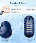 Product size of Demineralization Cartridge Pack For Ultrasonic Humidifiers 16 Pack, showing dimensions of 0.9in x 0.9in x 1.8in.