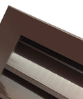 Close-up of Aluminum Exterior Gable Louver Vent 16 Inch By 8 Inch For Walls And Crawl Space Durable Weather Resistant Air Grille