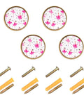 Cool Chic Ballerina Girls Cabinet Knobs 4 Pack, Round Drawer Pulls 1-1/4 Inch, with screws for easy installation.