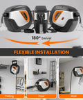 Heavy Duty Retractable Extension Cord Reel With Lit Triple Tap, 40 Foot SJT Cable, wall and ceiling mounting options