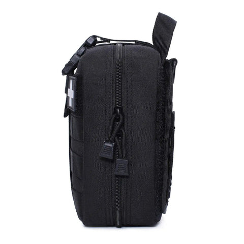 Side view of Molle Pouch Tactical First Aid Bag With Rip Away EMT Medical Organizer 600D Nylon Water Resistant Multipocket Pouch