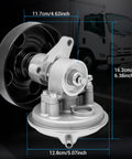 Front view of keriolee vacuum pump with pulley for Isuzu NPR/NPR-HD (1995–2020) replacement part