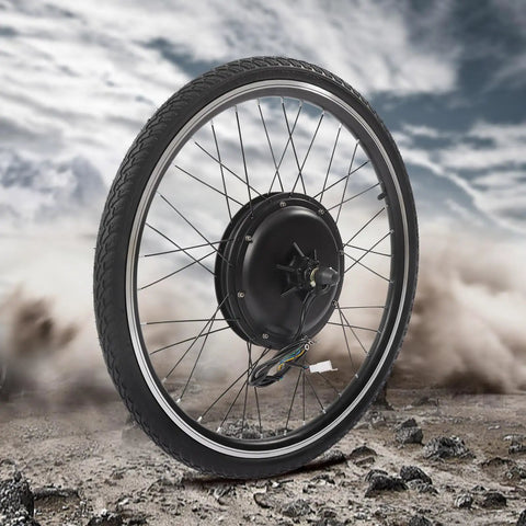 Powerful 48V 1000W 26 Inch E Bike Hub Motor Wheel Kit Rear Wheel With Thumb Throttle And Pedal Assist Sensor in rugged terrain