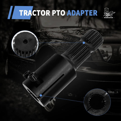 Heavy Duty Pto Shaft Extender Adapter Adds Four Inches To Tractor Reach Up To 125Hp shown from an angled view on a dark background.