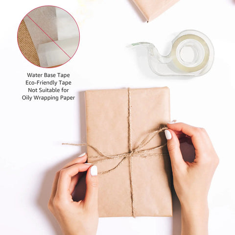 Double Sided Tape With Dispenser, 1/2 Inch Wide, Permanent Adhesive, 252 Inches Long, Translucent Roll, 3 Pack, Real Deal No Mess Bonding For Light Duty Crafts And Mounting