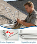 Heavy Duty Eaves Seam Locker Tool For Metal Roofs And Drip Edge Hemming Bender Pro Grade 180 Degree Lock And Bend in use on roof
