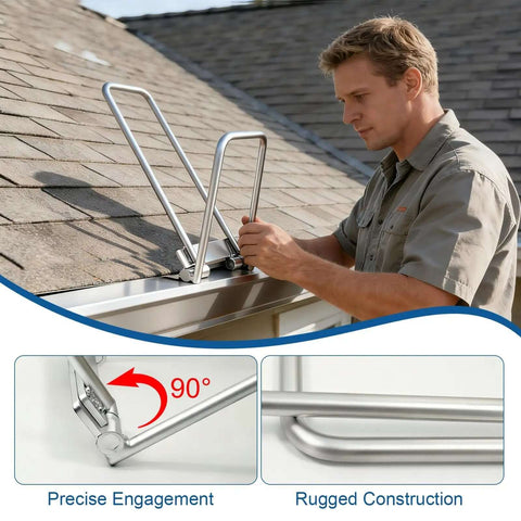 Heavy Duty Eaves Seam Locker Tool For Metal Roofs And Drip Edge Hemming Bender Pro Grade 180 Degree Lock And Bend in use on roof