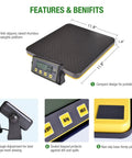 Heavy Duty 400 Pound Digital Receiving Scale With Anti Slip Aluminum Platform For Restaurant And Catering High Accuracy Kitchen Food Scale With Hold Tare Auto Off Dual Unit Kg Lb And Large LCD Display
